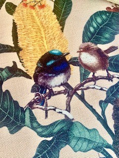 Wren and Banksia Rattan Backed Carver
