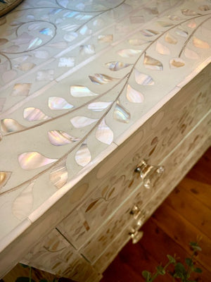 Mother of Pearl inlay 3 drawer chest