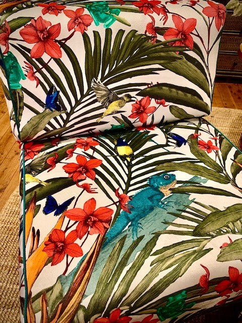 Tropicana Velvet Slipper Chair