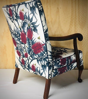 Bees and Bottlebrush restored Parker Knoll armchair
