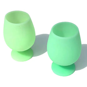 Stemm Unbreakable Silicone Wine Glasses - Greens