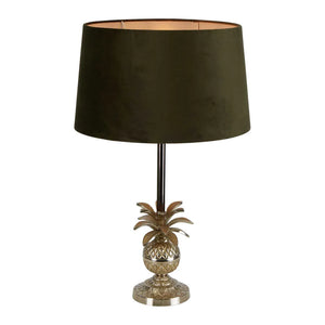Olive Green Velvet Lampshade Pink Flamingo Interiors Pty Ltd
