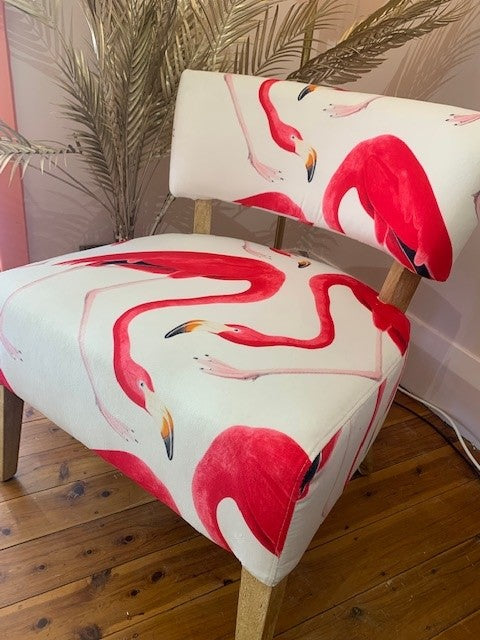 Flamingo Velvet Chair