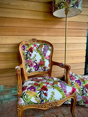 Beautiful Balloon Back in Native Garden fabric