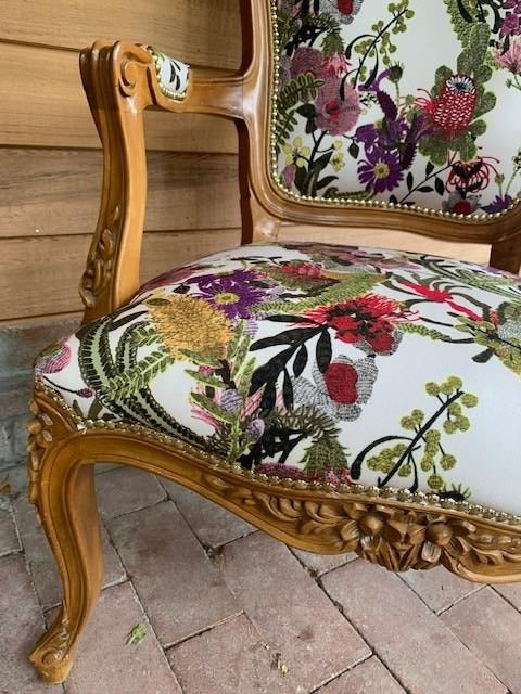 Beautiful Balloon Back in Native Garden fabric