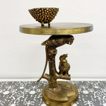 Parrot table in Raw Antique Gold