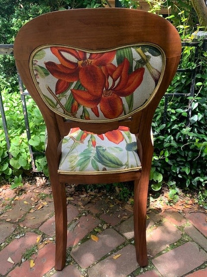 Red Twining Balloon Back Chair