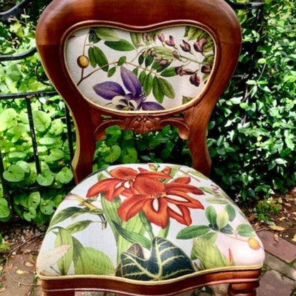 Red Twining Balloon Back Chair