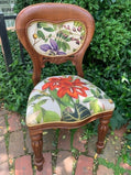 Red Twining Balloon Back Chair